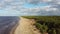 Aerial Dron Shot Garciems Beach, Latvia  Baltic Sea