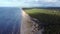 Aerial Dron Shot Garciems Beach, Latvia  Baltic Sea