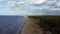Aerial dron shot Garciems Beach, Latvia  Baltic Sea