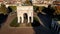 Aerial Drone - Arco della Pace Monument - Milano Italy