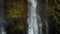 Aerial drone camera shoots water falling in a Opaekaa falls Kauai, Hawaii, USA