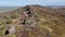 Aerial drone flight over The Roaches in the Peak District National Park