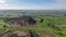 Aerial drone flight over The Roaches ridgeline in the Peak District National Park