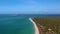 Aerial drone footage of the beach and coastline at Cayo Costa State Park in Florida, USA