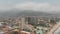 Aerial drone footage of the beautiful town centre of the town of Puerto Vallarta in Mexico, showing business, hotels and