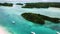 Aerial drone footage of Kabira Bay in Ishigaki island, Okinawa Prefecture, Japan.