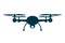 Aerial drone icon with camera â€“ for stock