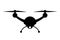 Aerial drone icon with camera â€“ for stock