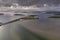 Aerial drone image of Clew Bay, Mayo, Ireland