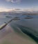 Aerial drone image of Clew Bay, Mayo, Ireland