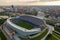 Aerial drone image Soldier Field Chicago