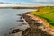 Aerial drone Irish Coastal Coastline Roches Point Lighthouse beach