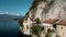 Aerial Drone - Landscape on the Medieval Monastery of Santa Caterina