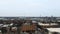 Aerial drone landscape view of a urban neighborhood on the west side of Chicago during afternoon.