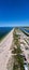 Aerial Drone Nokomis Beach. Gulf of Mexico on Casey Key in Nokomis Florida, United States. Red tide water