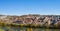 Aerial drone panorama of the downtown campus and buildings of the university in Morgantown, West Virginia