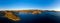 Aerial drone panorama of Kea Tzia greek island, Cyclades, Greece