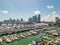 Aerial drone panorama Miami International Boat Show 2023