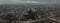 Aerial drone panorama of Vitkovice mining region or industrial corner in Ostrava on a dull gray winter day