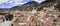 Aerial drone panoramic view of medieval town Gubbio in Umbria. Italy travel .