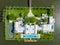 Aerial drone photo 10 Tarpon Way on Tarpon Island Palm Beach FL listed for sale for 218 million dollars