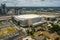 Aerial drone photo Amway Center Downtown Orlando FL