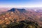 Aerial drone photo - Beautiful Henry Mountains in the Utah desert.  Lake Powell in the distance.