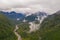 Aerial drone photo Cascades Mountain Range Washington USA