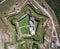 Aerial Drone Photo - Civil War Fortress, Fort Morgan, along the gulf shores of Alabama