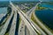 Aerial drone photo highway interchange Miami Florida Palmetto ex