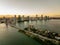 Aerial drone photo Miami Venetian Causeway