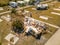 Aerial drone photo of mobile home trailer parks in Fort Myers FL which sustained damage from Hurricane Ian