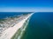 Aerial Drone Photo - Ocean & Beaches of Gulf Shores / Fort Morgan Alabama