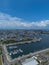 Aerial drone photo of Tainan City by drone in Taiwan. A bustling city, transportation shot from above.