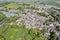 Aerial drone photo of the town of Thornton which is a village within the metropolitan borough of the City of Bradford, in West