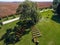 Aerial drone photo - Wedding venue on a Illinois corn farm