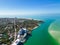 Aerial drone photo westernmost point Siesta Key Florida beach