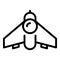 Aerial drone plane icon outline vector. Camera video