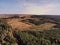 Aerial drone point of view of High Fens Hohes Venn Hautes Fagnes Hoge Venen nature reserve in Belgium