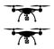 Aerial drone, quadcopter with camera icon sign â€“ 