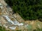 Aerial drone shot of amazing waterfall in Malaysia
