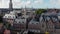 Aerial drone shot of Bruges in Dutch Brugge is the Beautiful Medieval Historical City. Architecture and channels.