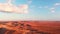 Aerial drone shot of large red sand hills in Australian outback desert