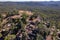 Aerial drone shot of native American ruins near Payson-Heber-Highway, Arizona, United States