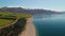 Aerial drone shots of Lake Hawea, South Island, New Zealand