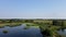 Aerial Drone - Summer Landscape on Swan Lake