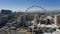 Aerial, drone time lapse of Ferris wheel in Las Vegas Nevada