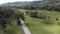 Aerial drone video of 4x4 driving across Costa Rica