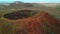 Aerial drone video - crater of volcano Hondo in Fuerteventura