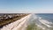 Aerial drone video Crescent Beach.Florida luxury oceanfront homes